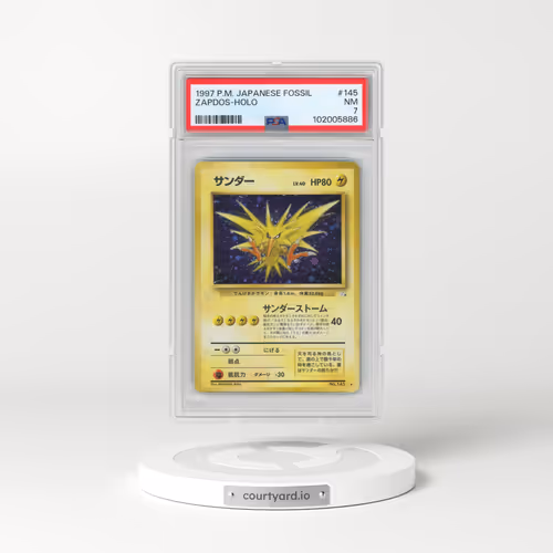 1997 Pokémon Fossil #145 Zapdos - Holo (PSA 7 NM)