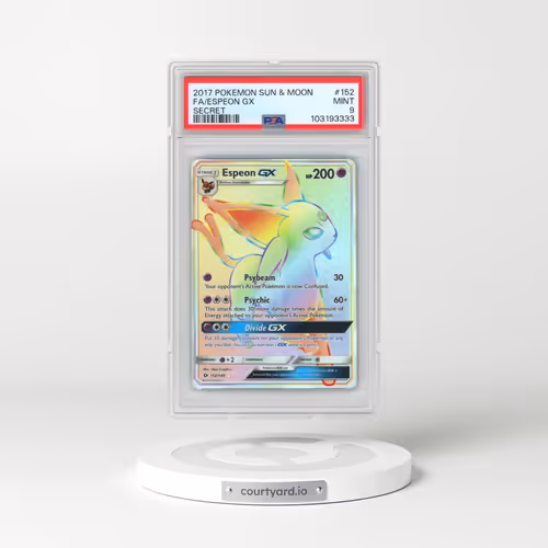 2017 Pokémon Sun & Moon #152 Espeon GX - Holo Full Art Secret (PSA 9 MINT)