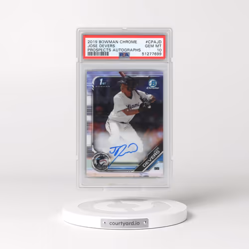 2019 Bowman Chrome Prospects Autographs #CPAJD Jose Devers (PSA 10 GEM MINT)