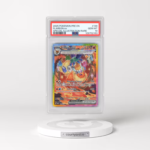 2025 Pokémon Pre EN-Prismatic Evolutions #146 Flareon EX - Holo Special Illustration Rare (PSA 10 GEM MINT)