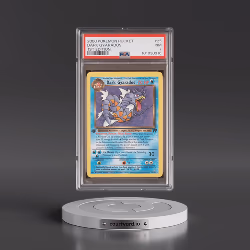 2000 Pokémon Rocket #25 Dark Gyarados - 1st Edition (PSA 7 NM)