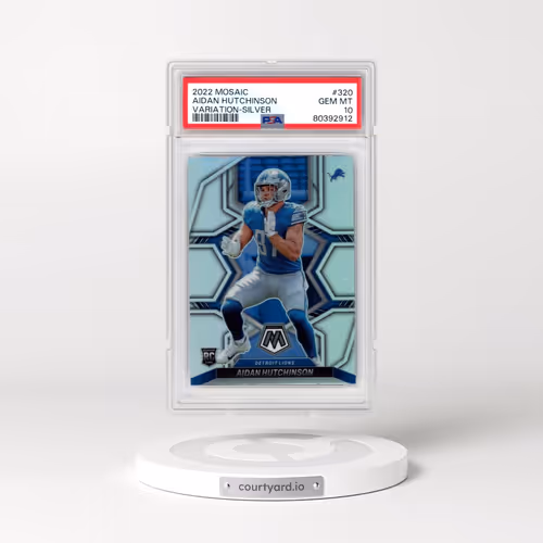 2022 Panini Mosaic #320 Aidan Hutchinson - Variation-Silver (PSA 10 GEM MINT)