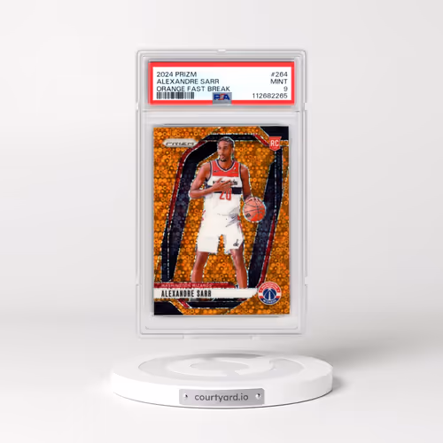 2024 Panini Prizm #264 Alexandre Sarr - Orange Fast Break (PSA 9 MINT)