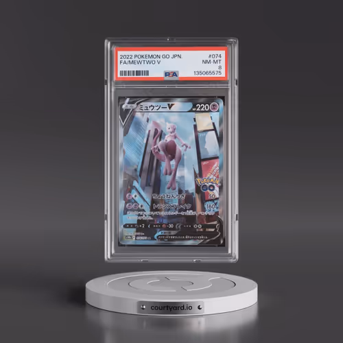 2022 Pokémon Go #074 Mewtwo V - Holo Full Art (PSA 8 NM-MT)