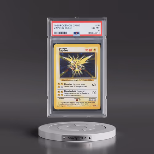 1999 Pokémon Game #16 Zapdos - Holo (PSA 6 EX-MT)