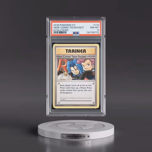 2016 Pokémon XY Evolutions #113 Here Comes Team Rocket! (PSA 8 NM-MT)