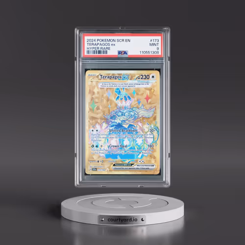 2024 Pokémon Scr EN-Stellar Crown #173 Terapagos EX - Holo Hyper Rare (PSA 9 MINT)