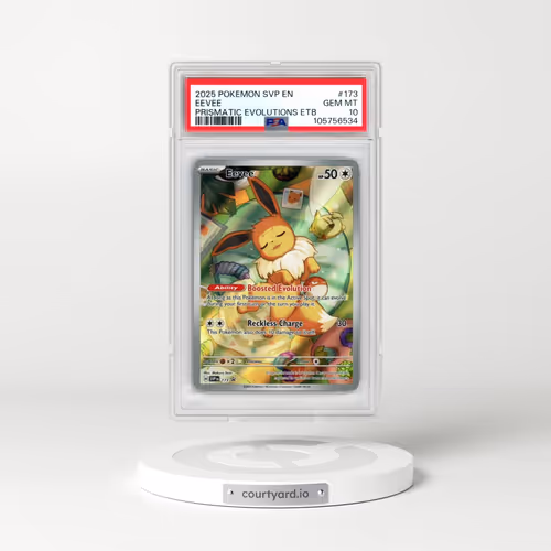 2025 Pokémon Svp EN-SV Black Star Promo #173 Eevee - Prismatic Evolutions Elite Trainer Box (PSA 10