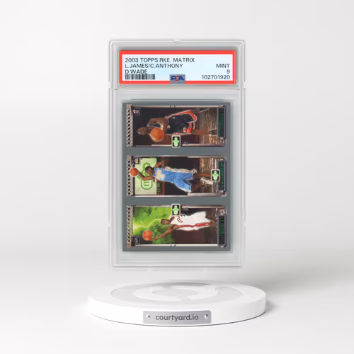 2003 Topps Rookie Matrix #JAW Carmelo Anthony/Dwyane Wade/LeBron James (PSA 9 MINT)