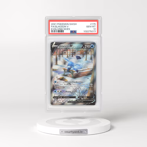 2021 Pokémon Sword & Shield Evolving Skies #175 Glaceon V - Holo Full Art (PSA 10 GEM MINT)