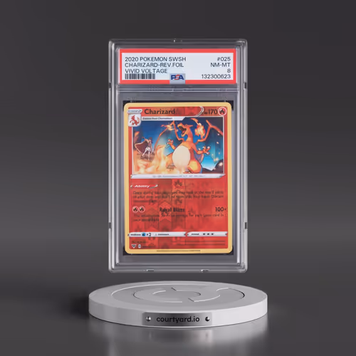 2020 Pokémon Sword & Shield Vivid Voltage #025 Charizard - Reverse Foil (PSA 8 NM-MT)