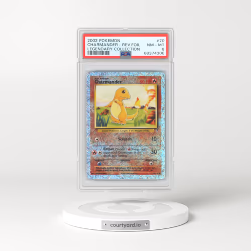 2002 Pokémon Legendary Collection #70 Charmander - Reverse Foil (PSA 8 NM-MT)