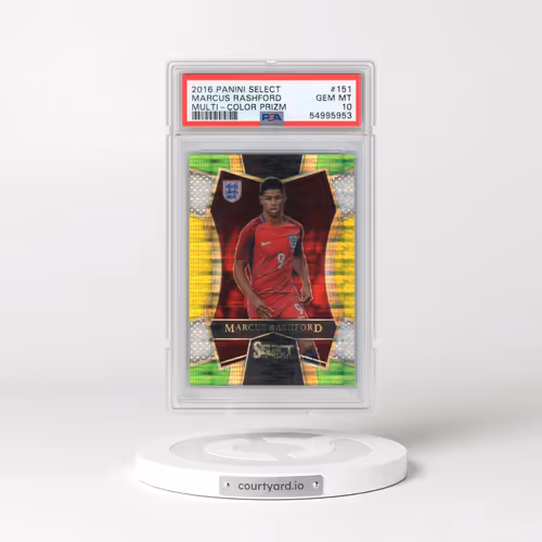 2016 Panini Select #151 Marcus Rashford - Multi-Color Prizm (PSA 10 GEM MINT)