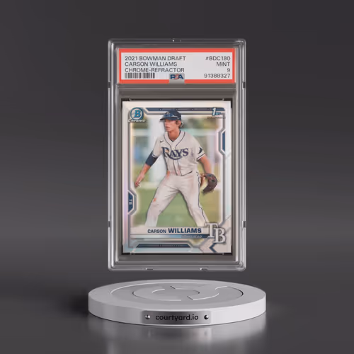 2021 Bowman Draft #BDC180 Carson Williams - Chrome-Refractor (PSA 9 MINT)