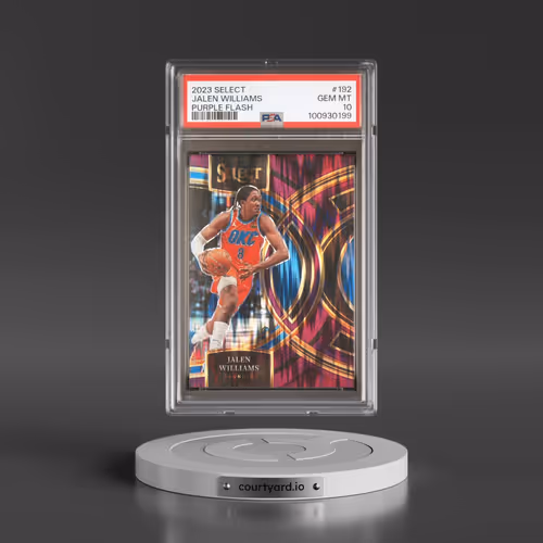 2023 Panini Select #192 Jalen Williams - Purple Flash (PSA 10 GEM MINT)
