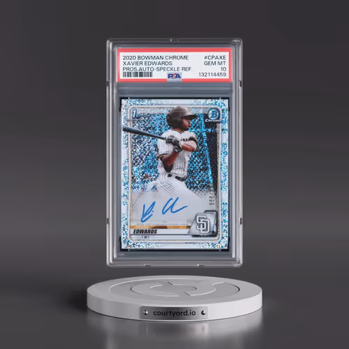 2020 Bowman Chrome Prospect Autographs #CPAXE Xavier Edwards - Speckle Refractor (PSA 10 GEM MINT)