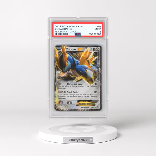 2013 Pokémon Black & White Plasma Storm #93 Cobalion EX - Holo (PSA 9 MINT)