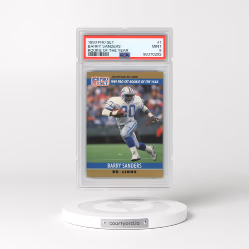 1990 Pro Set #1 Barry Sanders - Rookie of the Year (PSA 9 MINT)