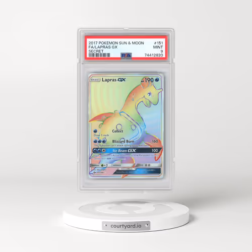2017 Pokémon Sun & Moon #151 Lapras GX - Holo Full Art Secret (PSA 9 MINT)