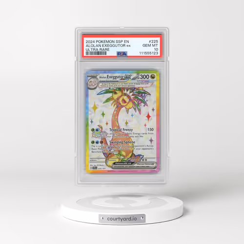 2024 Pokémon Ssp EN-Surging Sparks #225 Alolan Exeggutor EX - Holo Ultra Rare (PSA 10 GEM MINT)
