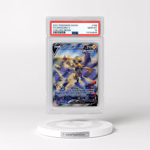 2021 Pokémon Sword & Shield Chilling Reign #166 Zeraora V - Holo Full Art (PSA 10 GEM MINT)