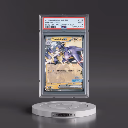 2025 Pokémon Svp EN-SV Black Star Promo #215 Toxtricity EX - Holo Illustration Contest 2024 (PSA 9 M