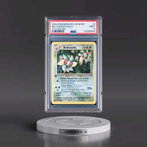 2000 Pokémon Neo Genesis #3 Bellossom - 1st Edition Holo (PSA 9 MINT)