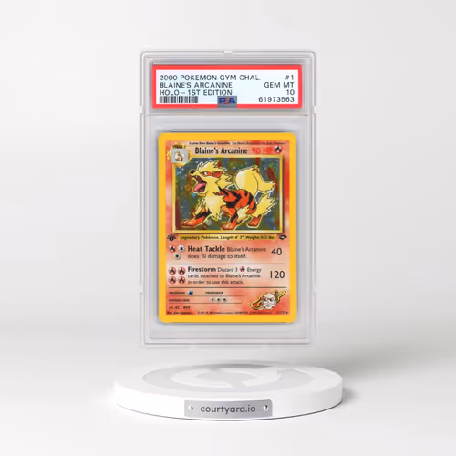 2000 Pokémon Gym Challenge #1 Blaine's Arcanine - 1st Edition Holo (PSA 10 GEM MINT)