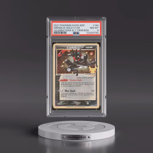 2021 Pokémon Swsh Black Star Promo #144 Greninja-Gold Star - Celebrations Elite Trainer Box (PSA 8 N