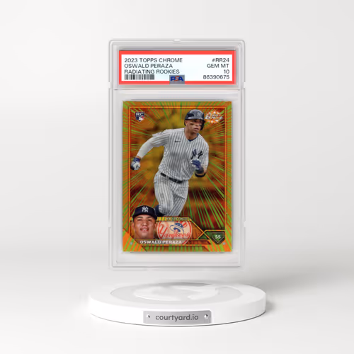 2023 Topps Chrome Radiating Rookies #RR24 Oswald Peraza - Update (PSA 10 GEM MINT)