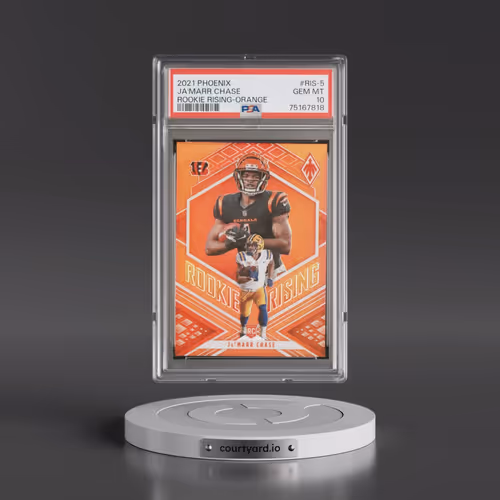 2021 Panini Phoenix Rookie Rising #RIS-5 JA'Marr Chase - Orange (PSA 10 GEM MINT)