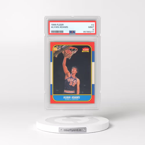 1986 Fleer #2 Alvan Adams (PSA 9 MINT)