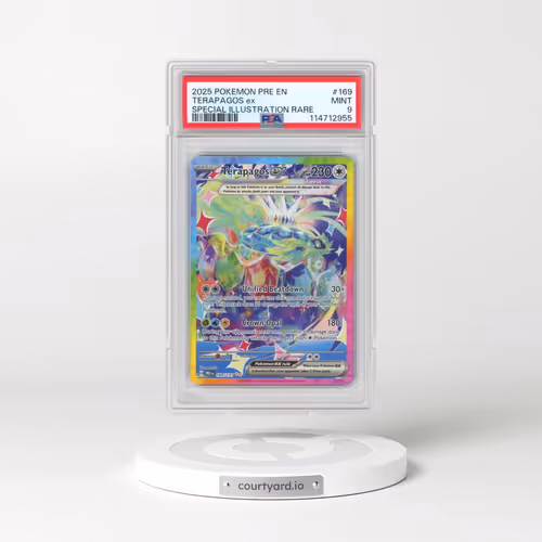 2025 Pokémon Pre EN-Prismatic Evolutions #169 Terapagos EX - Holo Special Illustration Rare (PSA 9 M