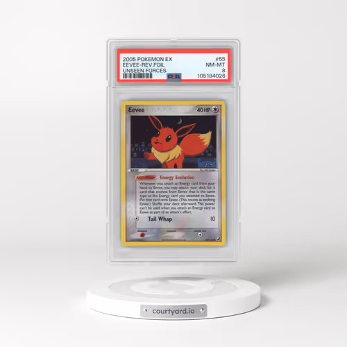 2005 Pokémon EX Unseen Forces #55 Eevee - Reverse Foil (PSA 8 NM-MT)