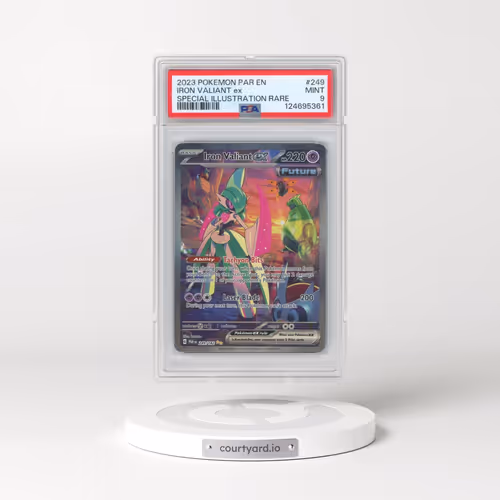 2023 Pokémon Par EN-Paradox Rift #249 Iron Valiant EX - Holo Special Illustration Rare (PSA 9 MINT)