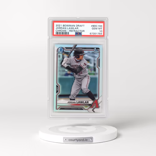 2021 Bowman Draft #BDC194 Jordan Lawlar - Chrome-Refractor (PSA 10 GEM MINT)