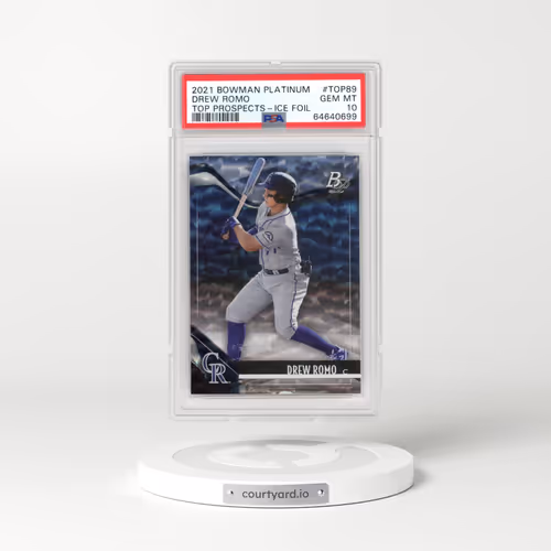 2021 Bowman Platinum Top Prospects #TOP 89.00 Drew Romo Ice Foil