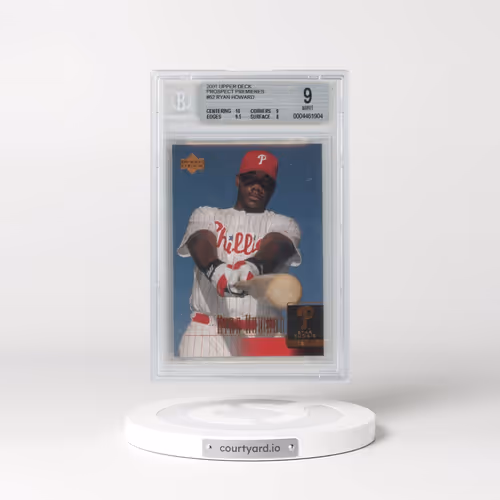 2001 Upper Deck Prospect Premieres #62 Ryan Howard XRC (BGS 9 MINT)