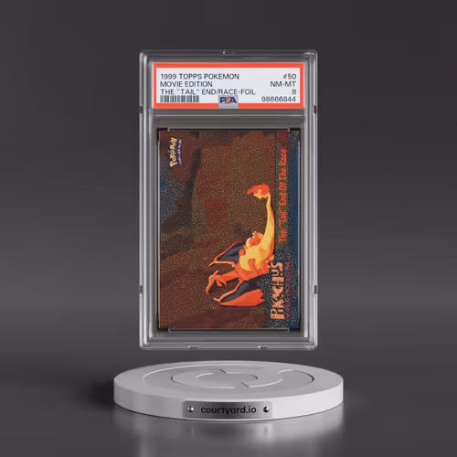 1999 Topps Pokémon the Movie Edt #50 Movie Edition - The "Tail" End of the Race-Foil (PSA 8 NM-MT)