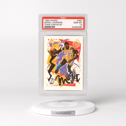 1990 Hoops #367 Magic Johnson - Team Checklist (PSA 10 GEM MINT)