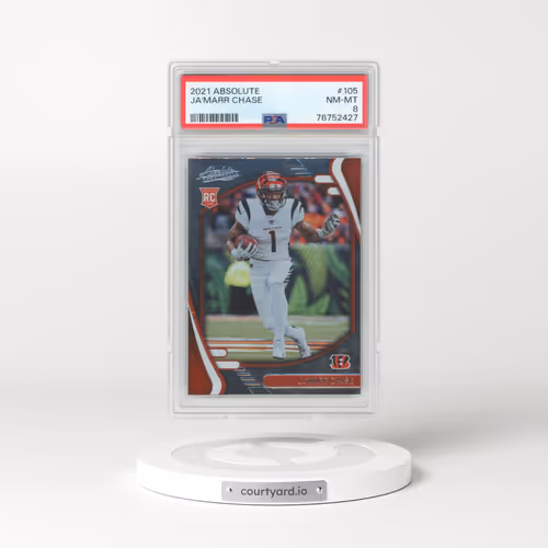2021 Panini Absolute #105 JA'Marr Chase (PSA 8 NM-MT)