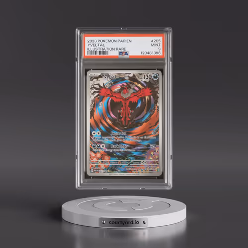 2023 Pokémon Par EN-Paradox Rift #205 Yveltal - Illustration Rare (PSA 9 MINT)