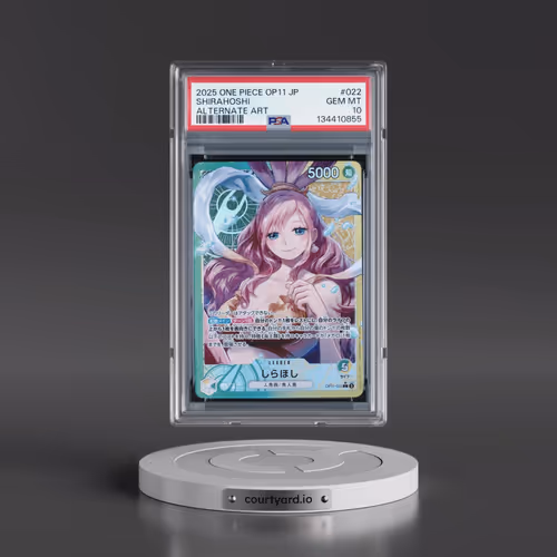 2025 One Piece Japanese OP11-A Fist of Divine Speed #022 Shirahoshi - Alternate Art (PSA 10 GEM MINT