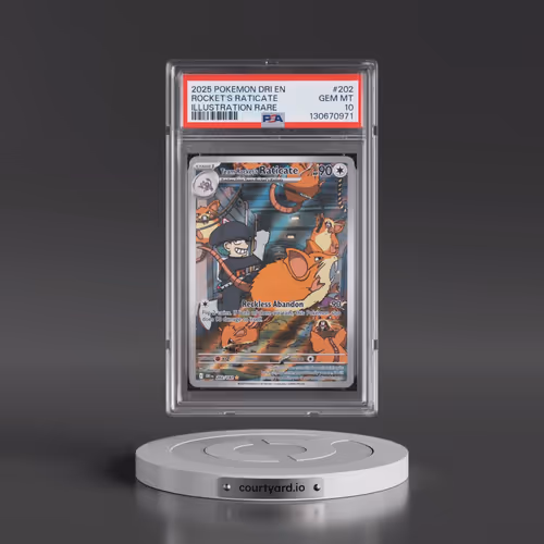 2025 Pokémon Dri EN-Destined Rivals #202 Team Rocket's Raticate - Illustration Rare (PSA 10 GEM MINT