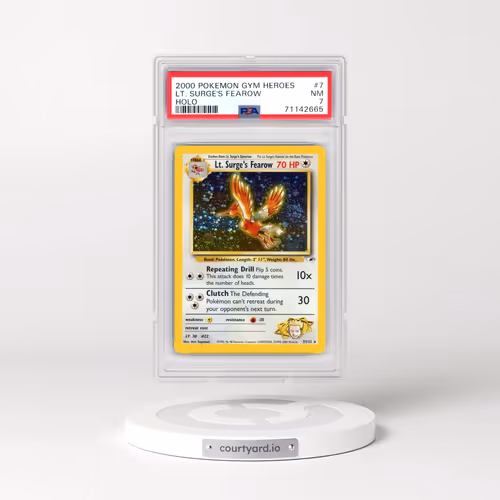 2000 Pokémon Gym Heroes #7 LT. Surge's Fearow - Holo (PSA 7 NM)
