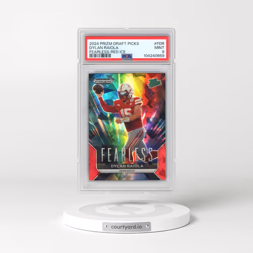 2024 Panini Prizm Draft Picks Fearless #FDR Dylan Raiola - Red Ice (PSA 9 MINT)