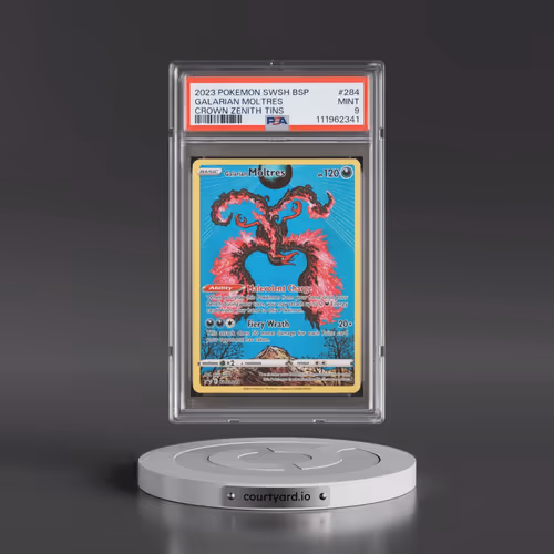2023 Pokémon Swsh Black Star Promo #284 Galarian Moltres - Crown Zenith Tins (PSA 9 MINT)