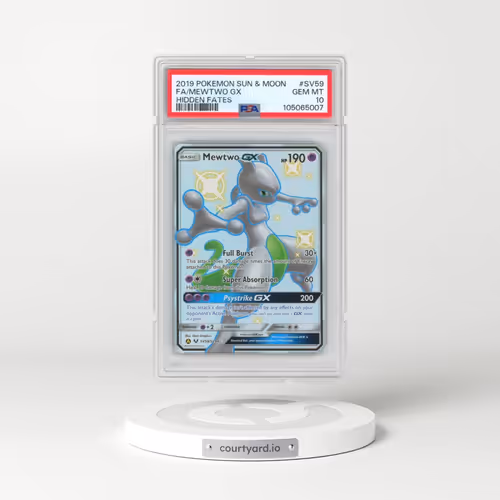2019 Pokémon Sun & Moon Hidden Fates #SV59 Mewtwo GX - Holo Full Art (PSA 10 GEM MINT)
