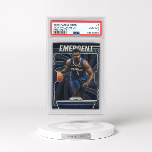 2019 Panini Prizm Emergent #7 Zion Williamson (PSA 10 GEM MINT)