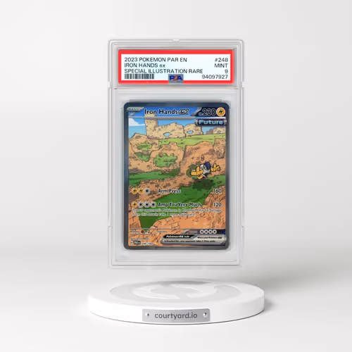 2023 Pokémon Par EN-Paradox Rift #248 Iron Hands EX - Holo Special Illustration Rare (PSA 9 MINT)